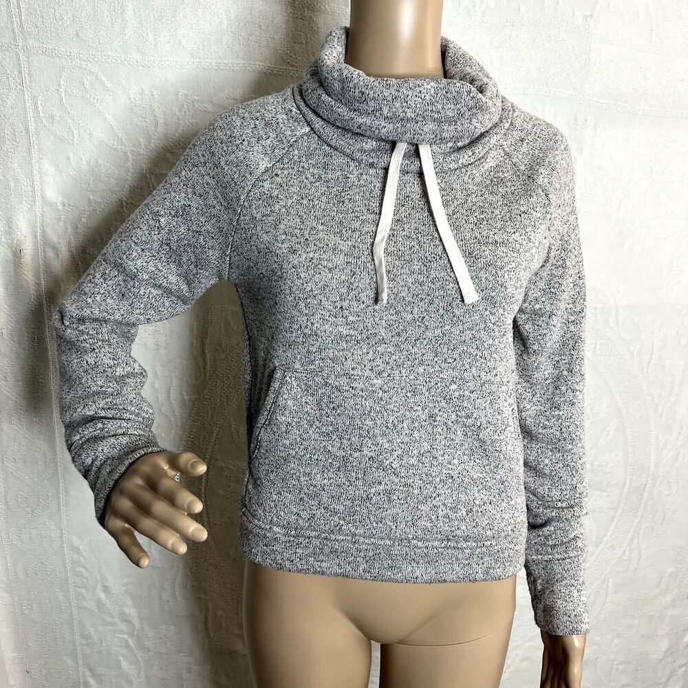 Marled Gray Cowl Neck Sweatshirt
